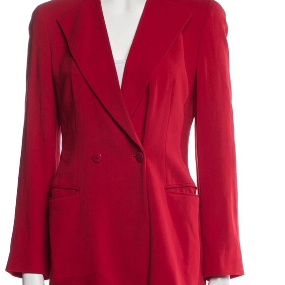 Giorgio Armani Red Blazer Size 4 - Picture 1 of 11
